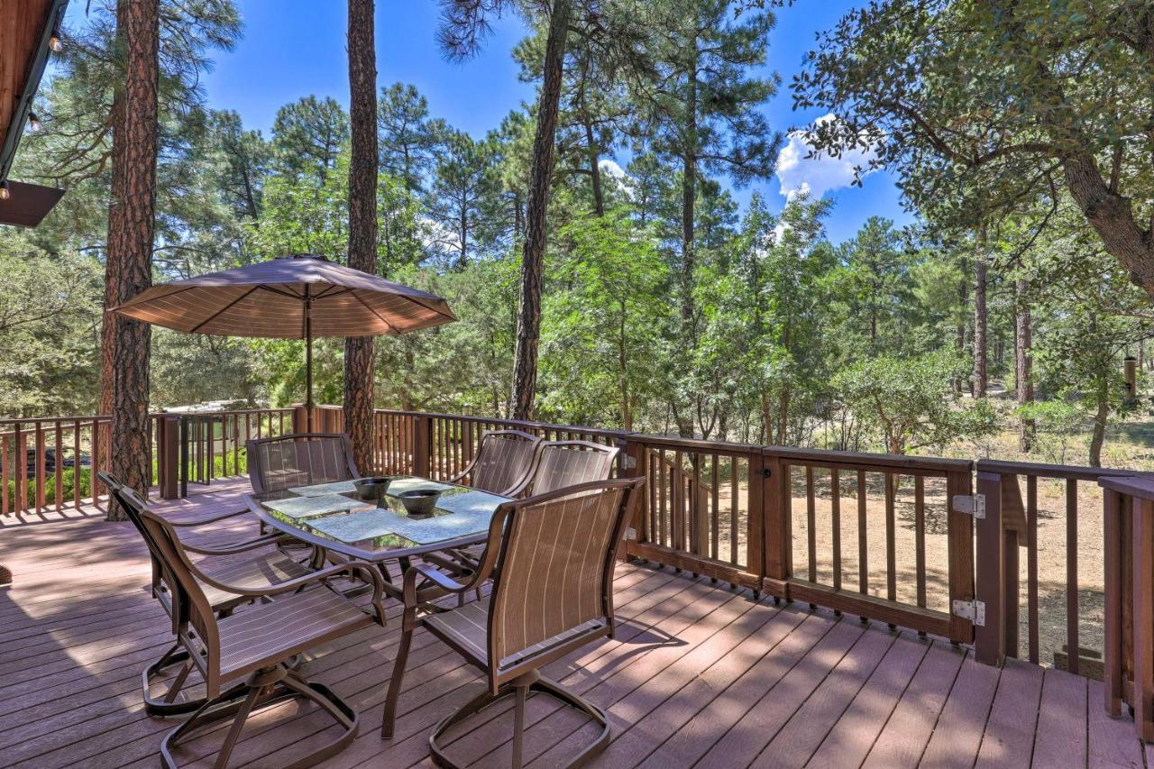 Rustic-Chic Prescott Cabin With Deck In Wooded Area! Exterior foto